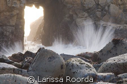 Carmel afternoon splash.  Big Sur, Carmel, CA. by Larissa Roorda 